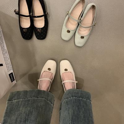 Туфли-лодочки женские весенние на скрытой платформе, с мелким вырезом, Мэри Джейн, на одном ремешке, балетки