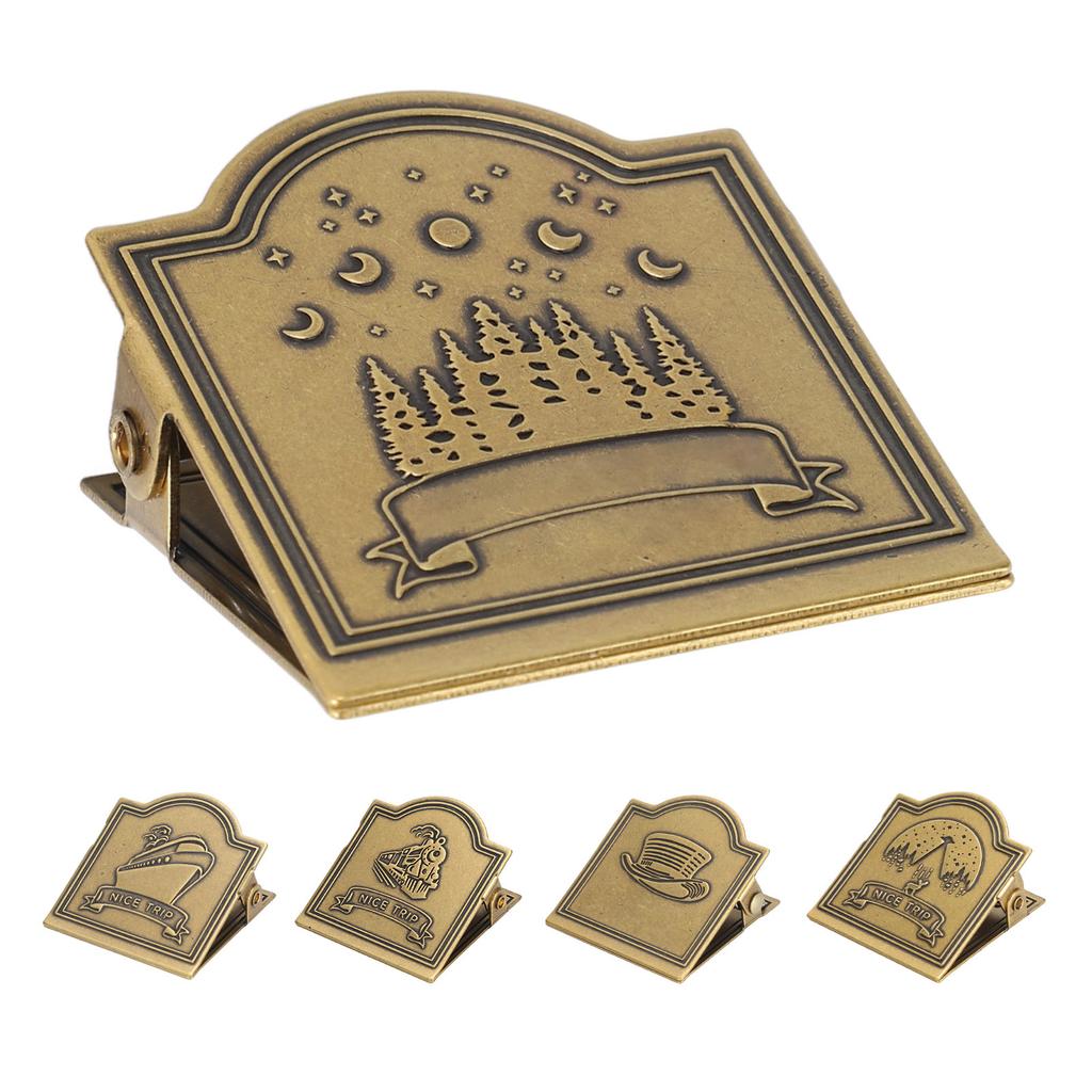 Латунный зажим, винтажный декоративный зажим с сильной силой зажима для журнала, блокнота, чертежей, Pa