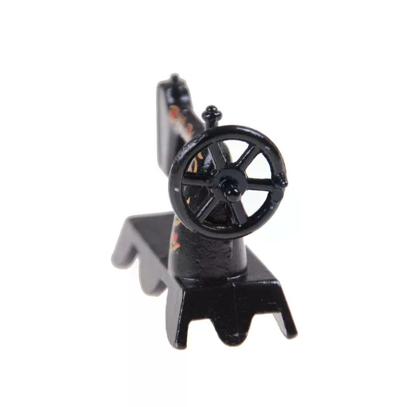 Симпатичная мини 1:12 миниатюрных черных швейных машин для кукольного домика