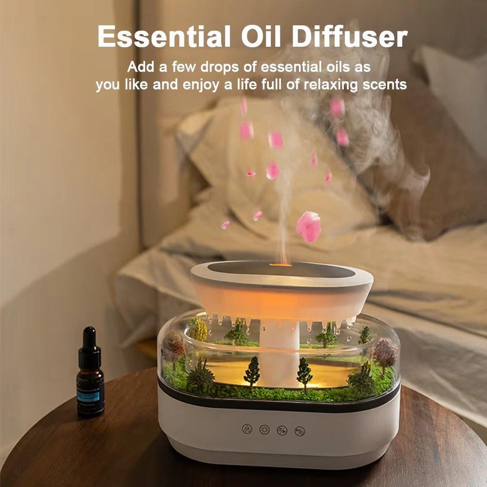 White Aroma Humidifier Decoration Ultrasonic Fragrance Diffuser Raindrop Air Humidifier Room