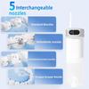Water Flosser 5-Mode Oral Irrigator With 5 Nozzles 300 Ml Water Tank, IPX7 Waterproof, Home And Travel Water Flosser