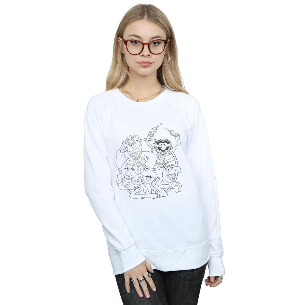 Disney Womens/Ladies The Muppets Group Line Art Sweatshirt