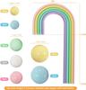 28 шт. Радужные топперы для торта, разноцветные шарики, украшения для торта на свадьбу, детский праздник, для девочек, мальчиков, принадлежности для вечеринки по случаю дня рождения