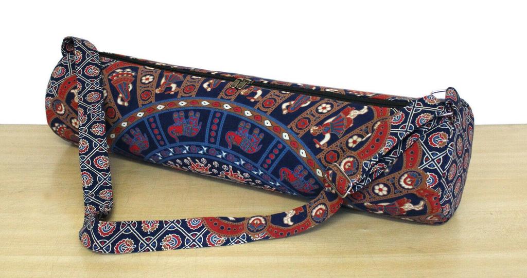 Cotton Yoga Mat Bag, Handmade Sport Gym Bag, Carrier Bag, Pilates Bag, Fitness Bag, Excercise Bag