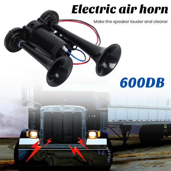 Супер громкий двойной электрический комплект звуковых сигналов с компрессором, водонепроницаемый, нержавеющий, простая установка, комплект воздушных звуковых сигналов для автомобиля, внедорожника