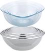 Инструменты KOGU OUTDOOR Миска-дуршлаг, набор из 6 предметов, термостойкая прозрачная миска из пластика, нержавеющей стали, 15 см, 18 см, 21 см, можно использовать в микроволновой печи, можно мыть в посудомоечной машине