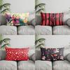 Home Decor Festive Christmas Pattern Pillow Suitable For Sofa Bedroom Car Pillow Cover Cushion Rectangular Back Cushion
