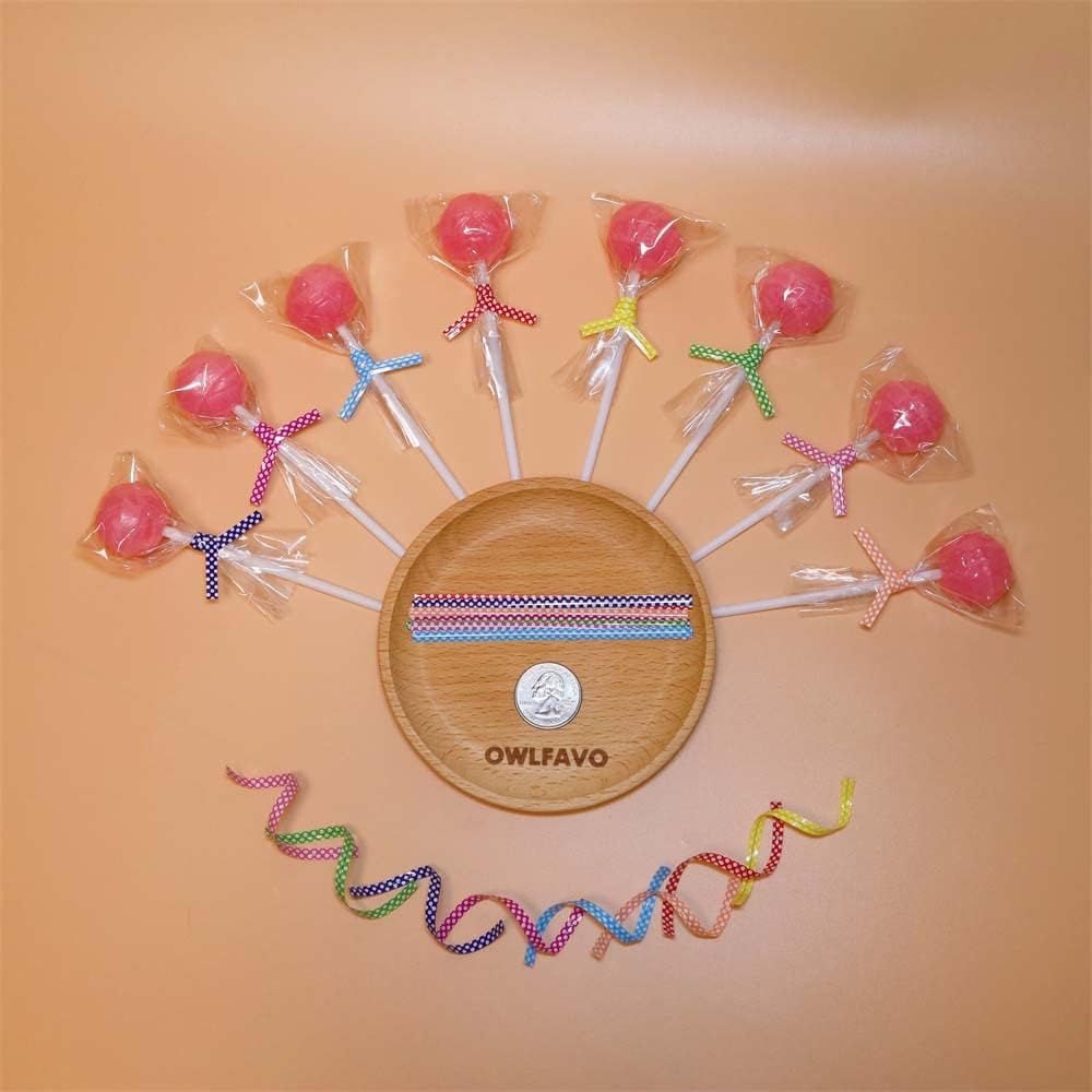 OWLFAVO 1200pcs Polka-Dotted Colourful Plastic Twist Ties with 1 Storage Box, 4 Inch Long 8 Mixed Colors, Bread Bags Ties for Candy Cookies Gift Bags