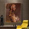 Modern Sexy African Black Women Canvas Paintings Wall Art Decorative Pictures Prints Poster Living Room Home Decoration Painting