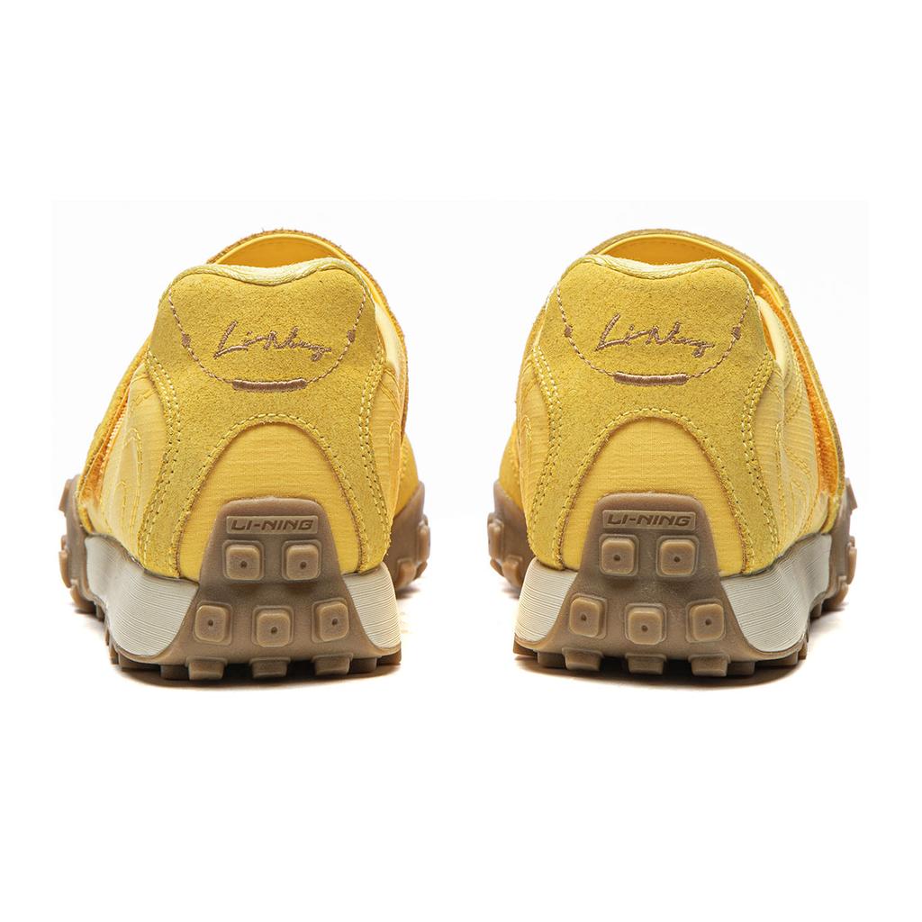 Li Ning Mary Sports Удобные износостойкие дышащие низкие повседневные кроссовки для женщин Молочно-песочно-желтые AGLW064-6