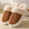2024 зимние теплые домашние меховые тапочки, женские роскошные плюшевые туфли из искусственной замши для пар, хлопковые домашние тапочки для спальни, пушистые тапочки на плоской подошве