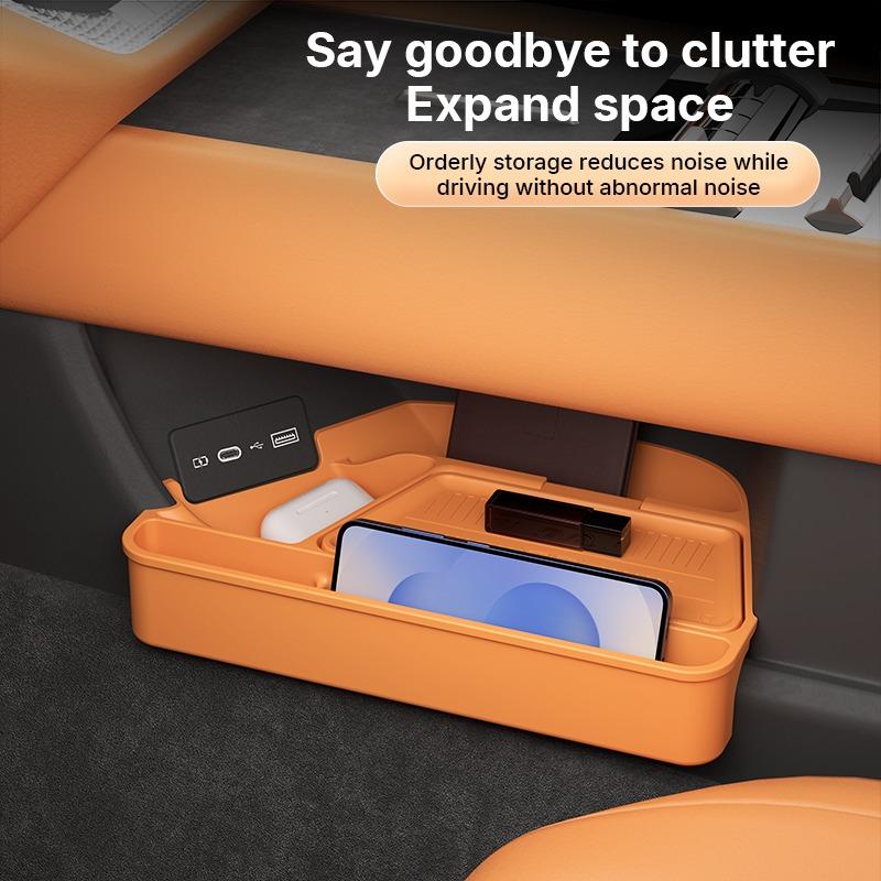 For TANK 500 2025 2026 Central Control Storage Box, Double Layer Waterproof Anti-Slip Car Organizer with Privacy Cover J1
