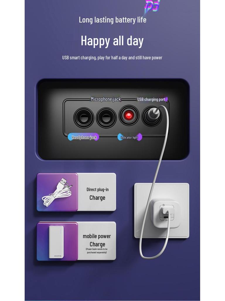 Детский Bluetooth DJ-проигрыватель с перкуссией, светом и микрофоном – Многофункциональная музыкальная игрушка