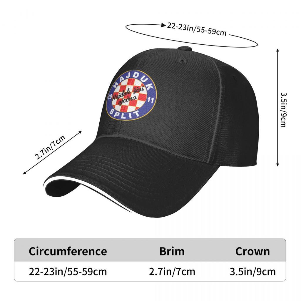 Hajduk Zivi Vjecno Cap Baseball Cap Rave Golf Hat Hat Winter for Women Unisex's