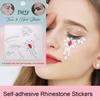 Наклейки на лицо и глаза для женщин, самоклеящиеся стразы, макияж, татуировки, наклейки для ногтей для украшения вечеринки на Хэллоуин