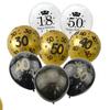 5 шт. надувных шаров с конфетти 12 дюймов латексные шары на день рождения 1 16 18 21 18 30 40 50 60 70 80 90 годовщина свадьбы Декор