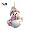 5 Pcs Christmas Snowman Pendant Acrylic Cartoon Snowman Hanging Ornaments Holiday Christmas Tree Hanging Snowmen for Home Decor