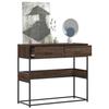 VidaXL Console Table Brown Oak 90x35x80 Cm Engineered Wood 849178