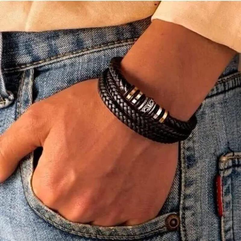 Модный браслет в этническом кожаном стиле, браслет «сделай сам» для мужчин, многослойный браслет для пар, подарок на руки, модные украшения