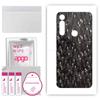 apgo Protective Skin Sticker for the Back Compatible with Motorola Moto G Power, Wrap Film, Foil, Vinyl - Pattern Carbon Black Pixel