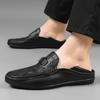 Fashion Genuine Leather Loafers Adult Male Footwear Hot Sale Boat Shoes Men Design Moccasin Outdoor Slip On Soft Flat Casual Men Shoes