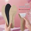 Women's Ultra-Thin Self-Adhesive Pointed Heel Insoles - Soft, Sweat-Absorbent, Breathable, Deodorant, Real Cowhide.