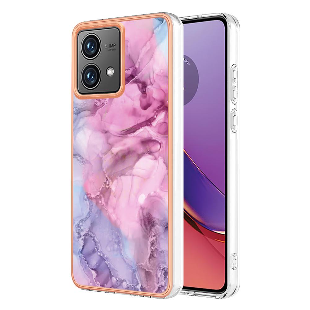 YB IMD Series-16 Style-E For Motorola Moto G84 5G Phone Case 2.0mm TPU Marble Pattern Cover