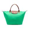 Le Pliage 30 Складная сумка-тоут с короткими ручками, на молнии, из нейлонового холста, форма 'пельмень', средняя, женская, зеленая 1623089P88