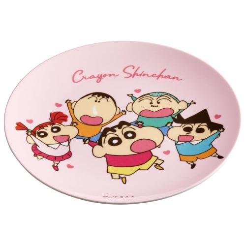 Skater Thin Melamine Plate, 20cm, Stylish Character Breakfast Plate with Crayon Shin-chan Design, MPL20P-A