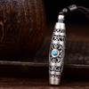Aishang Three-Eyed Dzi Bead Pendant, Vintage Hollow Ethnic Style Necklace for Men and Women, Direct Sale