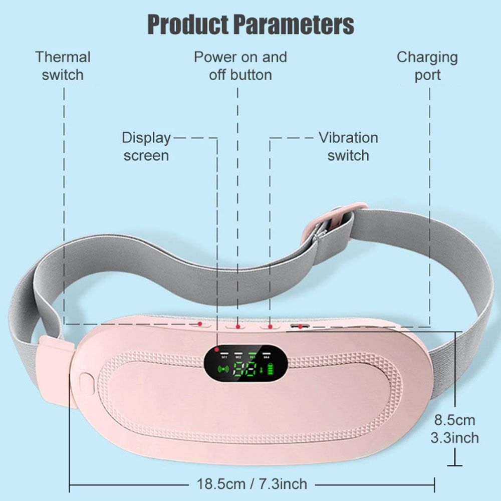 3 Level Temperature Massage Belt Fast Heating Abdominal Menstrual Heating Pad  Relieve Period Pain