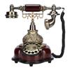 Винтажный телефон, имитация дерева, королевский антикварный стационарный телефон для украшения домашнего офиса, кофейни