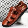 Men's Handmade Sandals Outdoor Sandals Leather Sandals Beach Shoes Hiking Outdoor Leather Sandals
