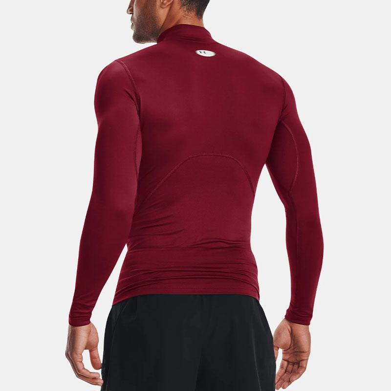 Under Armour ColdGear T Shirts Men's Red Half Turtleneck Moderate Straight Fit 1366072-625