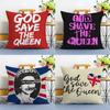 Luxurious Design Save The Queen-A Pillow Case Anti-dustmite Pillowcase Invisible zipper silky short plush Sofa cushion cover