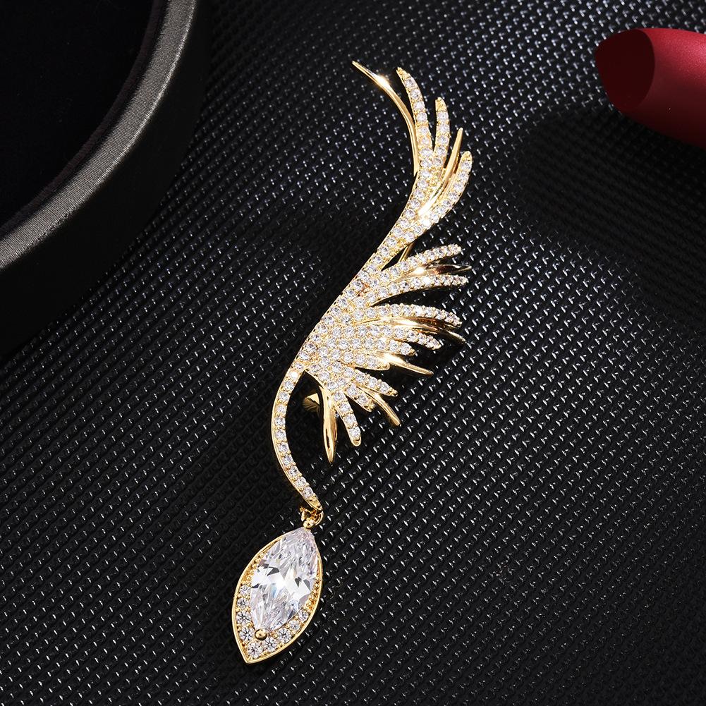 Senior Brooches Flower Leaf Brooch Pins for Women Suit Pendant Fashion Brooches Jewelry