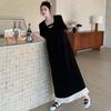 2025 Summer Plus Size Dress Women Vintage Dress Basic Long Elegant Loose Casual Dress