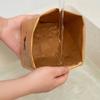 Eco-Friendly Washable Thickened Kraft Paper Bags-Multi-Purpose Storage Organizers for Desktop, Kitchen Countertop & Organization