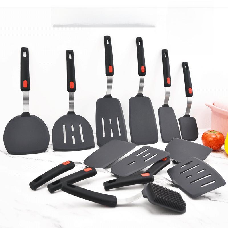 Silicone Non-Stick Spatula Set for Teppanyaki, Pancakes, and Tamagoyaki - Heat-Resistant Cooking Utensils