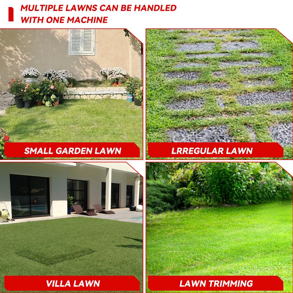 ONEVAN 5000W Brushless Electric Lawn Mower 48000RPM Cordless Grass Trimmer 3 Height Adjustment Garden Cutter Tool For 21V 18V Battery