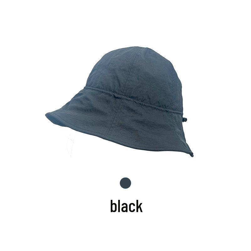 Wrinkled Drawstring Bucket Hat: 2025 Summer Style, Lightweight, Cool Fabric, Easy To Carry, Sunshade & Sunscreen.