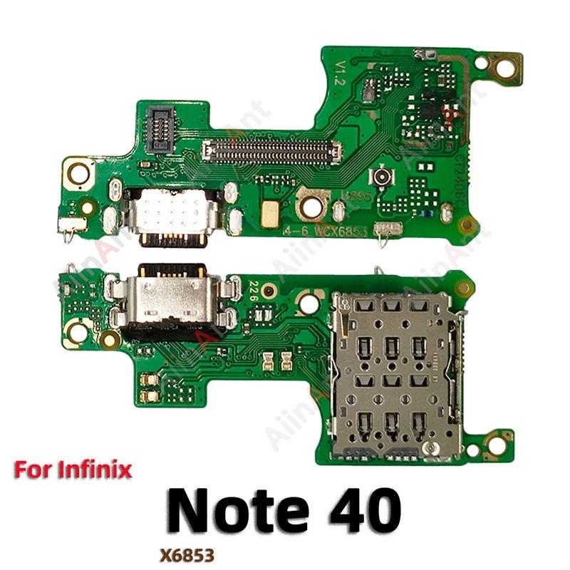 AiinAnt Для Infinix Note 7 30 40 30i Pro Lite Vip 4G 5G Док-станция Микрофон USB-зарядка Плата Разъем для зарядки Порт Шлейф