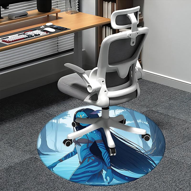 Коврик под стул в стиле Аватара - Круглый ковер для домашнего декора, офиса, гостиной, спальни, идея для подарка0256b