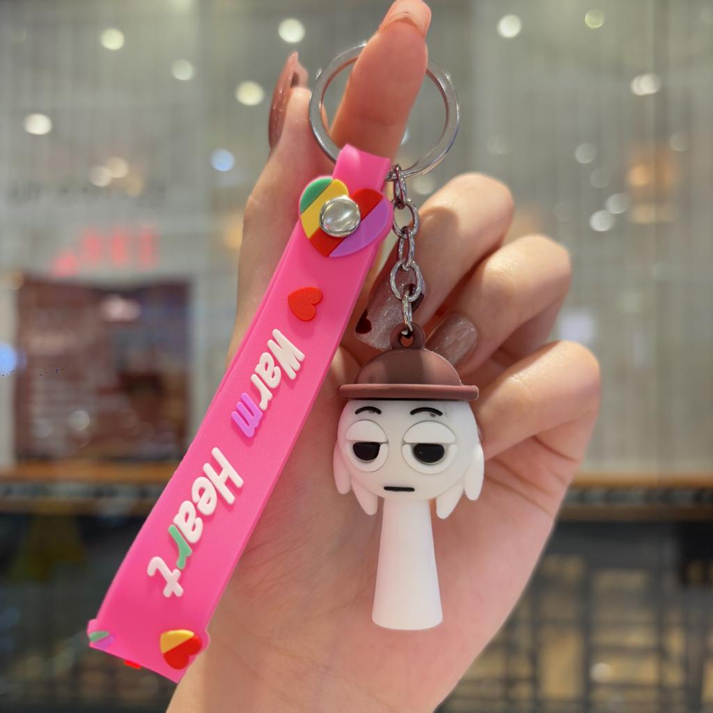 Cartoon Keychain Pendant, Wooden Stick Figure, Key Chain, Blind Box, Tide Play Pendant.