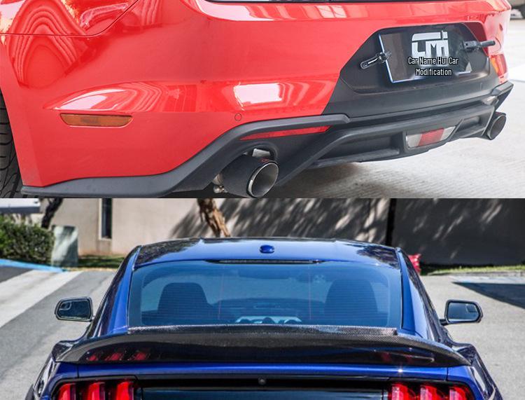 15-23 Ford Mustang TF Carbon Fiber Rear Wing - Trufiberya Punch-Free Install