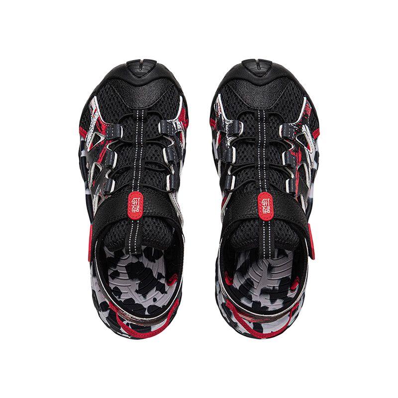 Li Ning Kids Outdoor Comfortable Versatile Non-Slip Wear-Resistant Low-Top Sandals Kids Sandals Red YKEV016-5