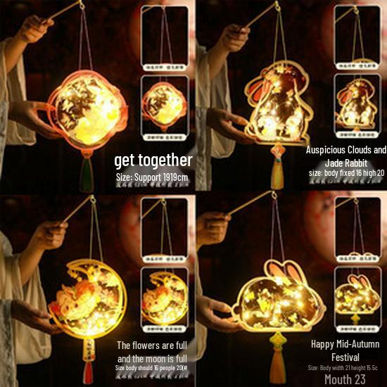 Набор для изготовления фонарика «Нефритовый заяц» 2025 – Поделка ручной работы для детей на Праздник середины осени (15 августа)