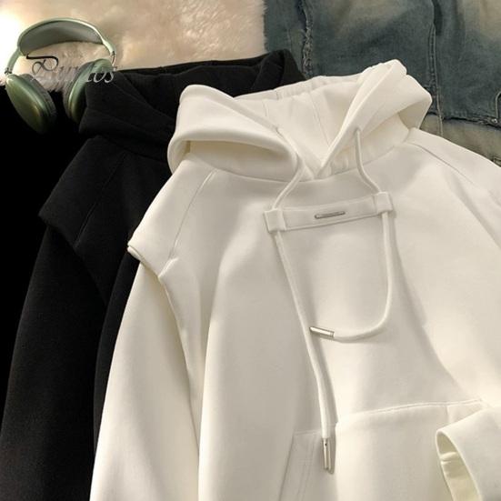 Осенняя мужская толстовка с капюшоном и защитой шеи, с капюшоном, большим карманом, эластичными манжетами и подолом, пуловер для спорта, фитнеса, путешествий, школы, топ