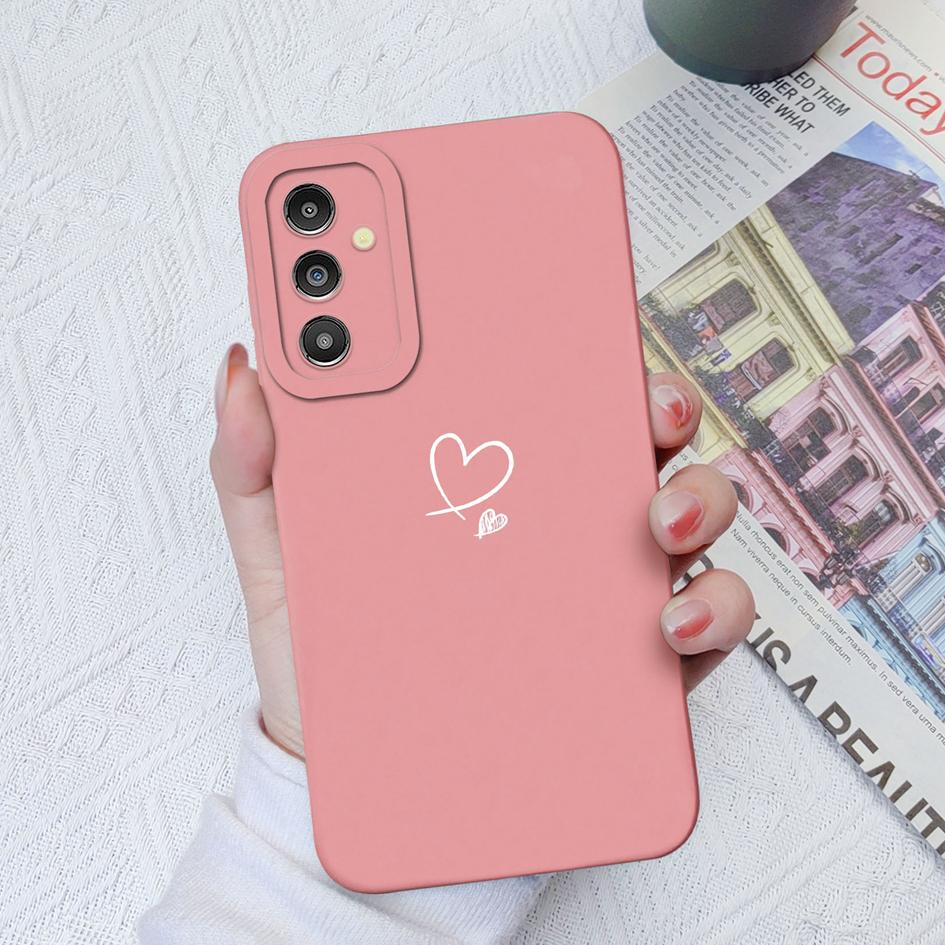 Чехлы с сердечками для Samsung Galaxy A13 A14 A31 A51 A71 A52 A12 M12 M14 M54, милый квадратный жидкий силиконовый чехол для Samsung, бамперы, Fundas Coque