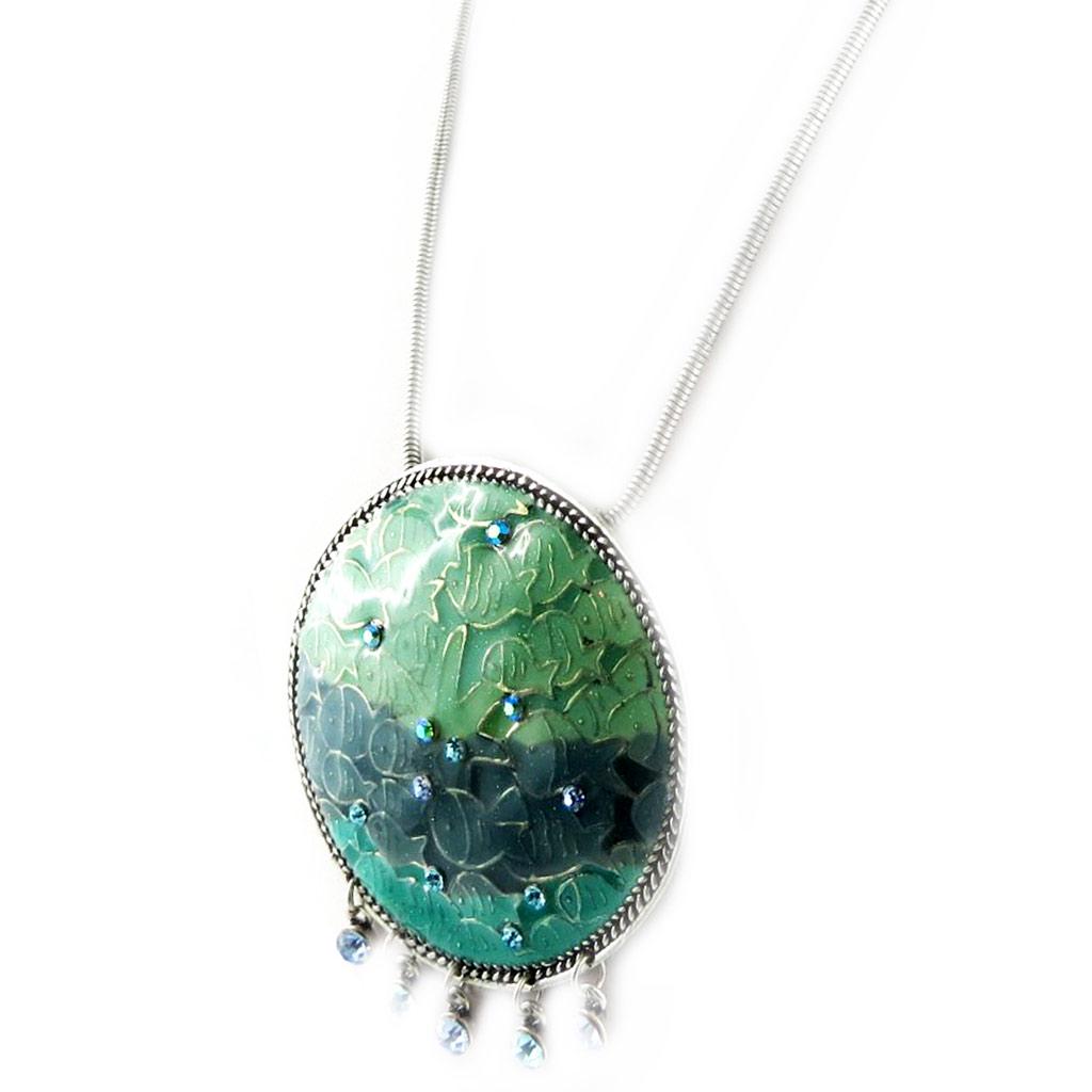 Les Trésors De Lily [E0678] - Дизайнерское колье 'Thalassa' сине-зеленый